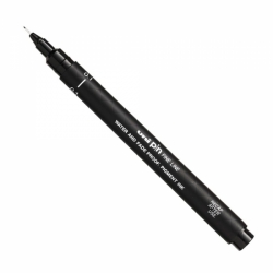 UNI Uni-ball PIN Fineliner Drawing pens BLACK - tenké linery - sada 5 ks