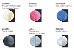 Finetec COLIRO Pearl Color GALAXY - perleťové akvarelové barvy - Meteor