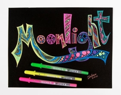 SAKURA Gelly roll MOONLIGHT Fluorescent SWEETS - gelové pero - sada 3 ks