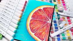 OHUHU Alcohol markers - oboustranný alkoholový marker - sada 100 ks