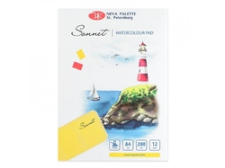 Sonnet WATERCOLOR Eggshell - skicák s lepenou vazbou (200 g/m2, 12 archů) - SKOŘÁPKA - 2 rozměry