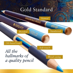 Castle Art Supplies GOLD Standard - umělecké pastelky - sada 72 ks - v plechové krabičce s platy