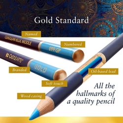 Castle Art Supplies GOLD Standard - umělecké pastelky - sada 120 ks - v plechové krabičce s platy