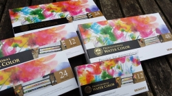 MUNGYO sada profesionálních akvarelových barev v sadě - 48 ks půlpánvičky
