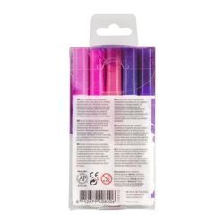 Royal Talens ECOLINE brush pen - štětcové fixy - rozmývatelné - SADA 5 ks VIOLET - fialové odstíny