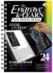Engrave & Learn Fun Travel Book - WILDLIFE of the WORLD - vyškrabávání