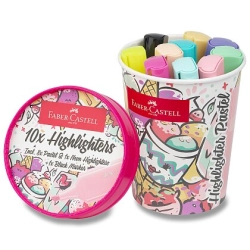 Faber-Castell - Zvýrazňovače Castell Textliner 46 Ice Cream Pastel - 10 ks