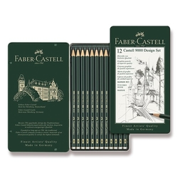 Faber-Castell CASTELL 9000 - grafitové tužky - sada Design set - sada 12 ks