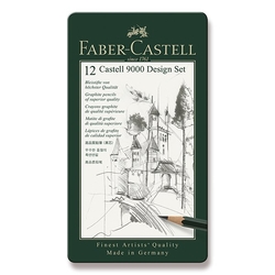 Faber-Castell CASTELL 9000 - grafitové tužky - sada Design set - sada 12 ks