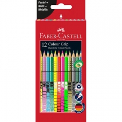 Faber-Castell Colour Grip 2001 PASTEL + NEON + METALLIC - sada 12 ks