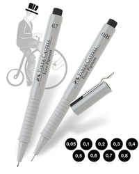 Faber-Castell ECCO pigment BLACK - černý liner - různé síly hrotu
