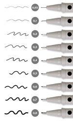 Faber-Castell ECCO pigment BLACK - černý liner - různé síly hrotu