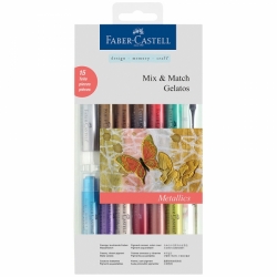 Faber-Castell GELATOS - pigmentové tyčinky - METALLICS 15 barev