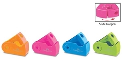 Faber-Castell MINI SLEEVE set - guma & ořezávátko - 4 barvy