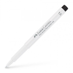 Faber-Castell PITT artist pen 1.5 WHITE - bílý popisovač s kulatým hrotem