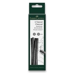  Faber-Castell Pitt Monochrome - Přírodní uhel - 6-11 mm, 6 kusů