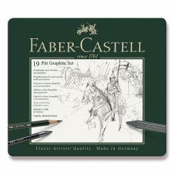 Faber-Castell PITT Monochrome GRAPHITE - grafitová sada 19 ks