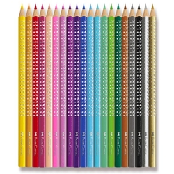 Faber-Castell SPARKLE - třpytivé pastelky Grip v designové krabičce - sada 21 kusů