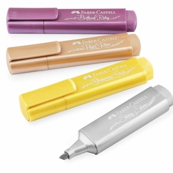 Faber-Castell Textliner METALLIC - sada zvýrazňovačů 4 ks - metalické barvy