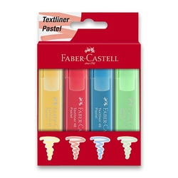 Faber-Castell Textliner PASTEL - sada zvýrazňovačů 4 ks - pastelové barvy