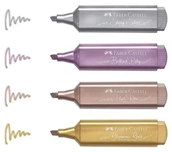 Faber-Castell Textliner METALLIC - sada zvýrazňovačů 4 ks - metalické barvy