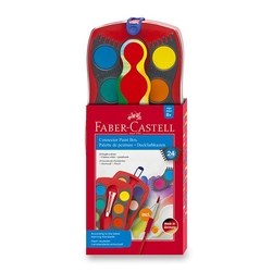 Faber-Castell CONNECTOR WATERCOLOURS - vodové barvy - sada 24 ks (průměr 30 mm)