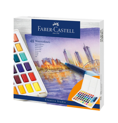 Faber-Castell WATERCOLOR - akvarelové barvy s paletkou - sada 48 ks