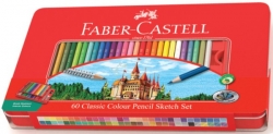 Faber-Castell pastelky - sada 60 ks - v plechové krabičce