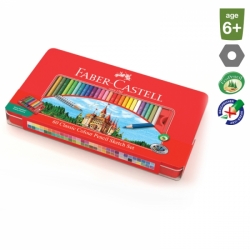 Faber-Castell pastelky - sada 60 ks - v plechové krabičce