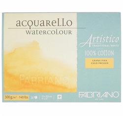 FABRIANO Artistico CP - akvarelový skicák (300 g/m2, 20 listů) - 23 x 30,5 cm