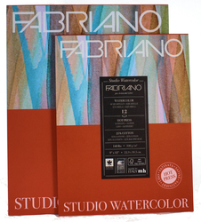 FABRIANO Studio Watercolour HP - akvarelový skicák (300 g/m2,12 listů) - 20,3 x 25,4 cm