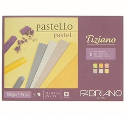 FABRIANO Tiziano Pastello SOFT COLOURS - skicák (160 g/m2, 30 listů) A4 - 6 jemných barev