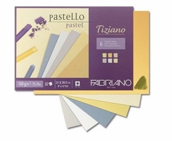 FABRIANO Tiziano Pastello SOFT COLOURS - skicák (160 g/m2, 30 listů) A4 - 6 jemných barev