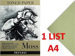 Fabriano Toned paper - MOSS - tónovaný papír (120 g/m2) - A4 - 1 list