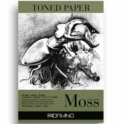 Fabriano Toned paper - MOSS - tónovaný papír (120 g/m2) - 2 rozměry