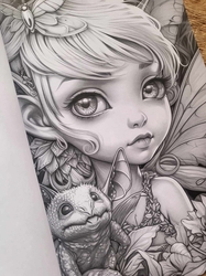 Fairies & Dragons Grayscale Coloring Book - Max Brenner 