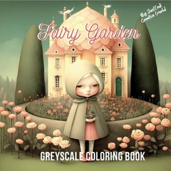 Fairy Garden - Grayscale Coloring Book
