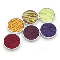 Finetec COLIRO Pearl Color Set Getaway - sada 6 ks - perleťové akvarelové barvy 