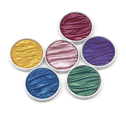 Finetec COLIRO Pearl Color Set RAINBOW - sada 6 ks - perleťové akvarelové barvy