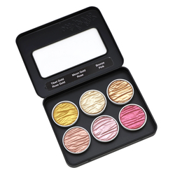 Finetec COLIRO Pearl Color Set VINTAGE - sada 6 ks - perleťové akvarelové barvy