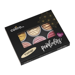 Finetec COLIRO Pearl Color Set VINTAGE - sada 6 ks - perleťové akvarelové barvy