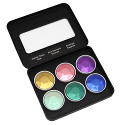Finetec COLIRO Pearlcolor - Set -G Bling - sada 6 ks - perleťové akvarelové barvy