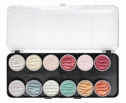 COLIRO Pearl Color Set - sada 12 ks - perleťové akvarelové barvy