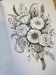 Floral Bouquets Coloring Book  - Anastasia Anemone 