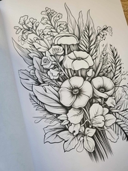 Floral Bouquets Coloring Book  - Anastasia Anemone 