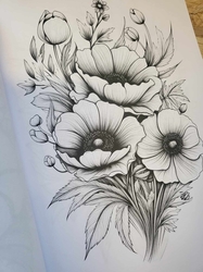 Floral Bouquets Coloring Book  - Anastasia Anemone 