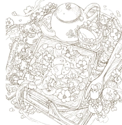 Flower Coloring Book from a Fantasy World (Květinové omalovánky z kouzelného světa) - JAPONSKO