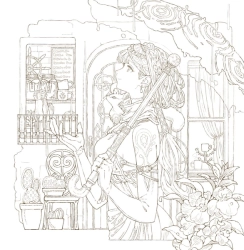 Flower Coloring Book from a Fantasy World (Květinové omalovánky z kouzelného světa) - JAPONSKO