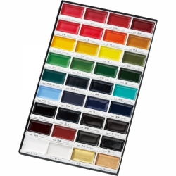 Kuretake GANSAI TAMBI  - akvarelové barvy - sada 36 ks