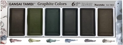 Gansai Tambi Graphite Colours Set - sada 6 ks - akvarelové barvy